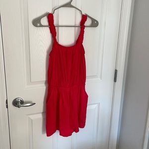 Orange romper from Express size small